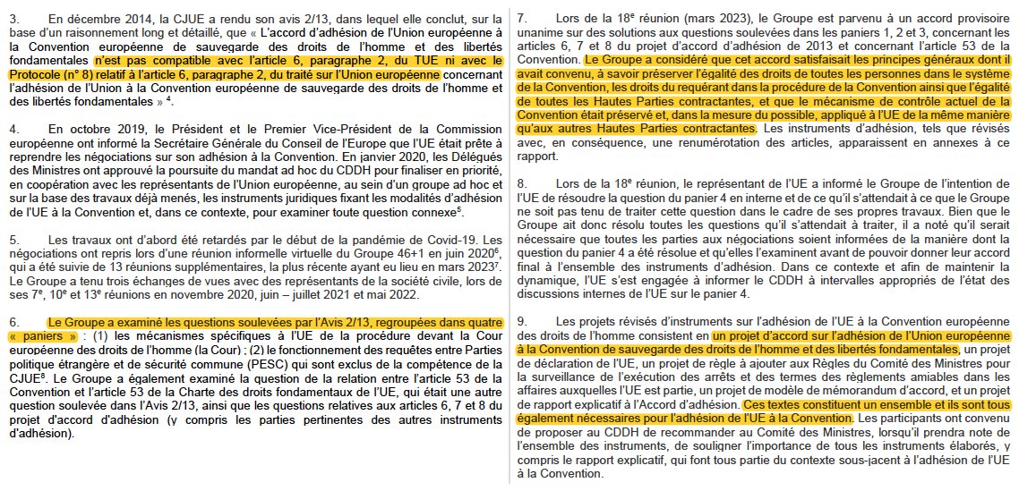 N_Hervieu's tweet photo. Adhésion de l'Union européenne à la #CEDH : Un nouveau projet d'accord d'adhésion à la CEDH a été finalisé par les représentants de l'Union &amp; des Etats du @Coe.

Après l'échec lié au veto de la #CJUE en 2014, l'adhésion serait-elle (enfin !) en vue ?
 
=> https://t.co/tkDlKiUttz https://t.co/6SI0WhzRX7
