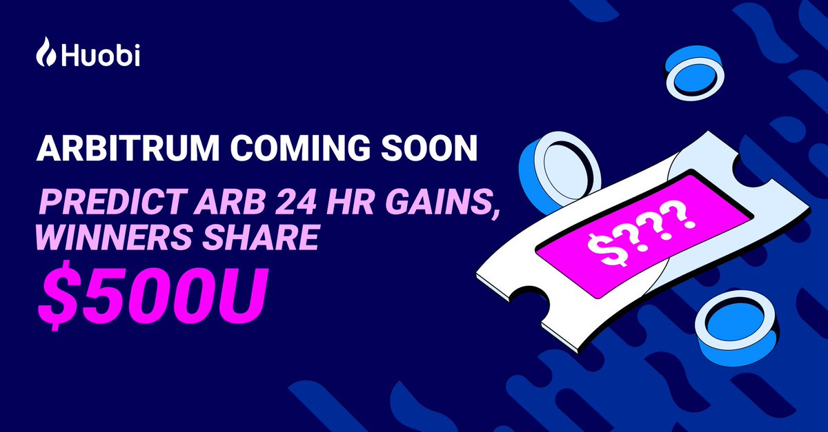 HTX_Global's tweet photo. #Arbitrum Goes Live Soon,
Predict $ARB's 24Hr Gain!
 
Winners Share $500:
💙 Follow @HuobiGlobal @HuobiCommunity
💙 RT + Tag 3 Friends
💙 Predict the highest price of ARB in 24hrs before Mar 24,2023 at 13:00 (UTC)

50 Winners Share $500! https://t.co/HwFNPxUTBp