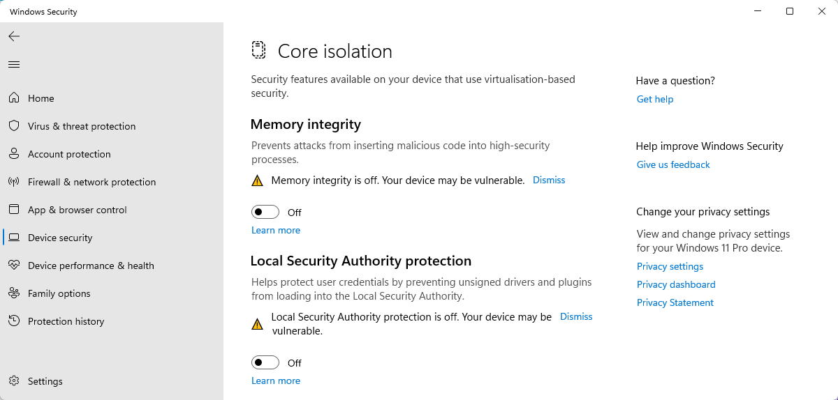 ghacks's tweet photo. Microsoft confirms "Local Security protection is off" Microsoft Defender issue #microsoft #localsecurity #windows11
https://t.co/LdAluQuSu5 https://t.co/zbM05phAk3