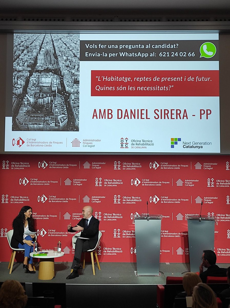consellCAF's tweet photo. Comencem la primera de les xerrades amb els candidats a l'alcaldia de #BCN.

La primera és amb el Sr. @danielsirera del @PPBarcelona_.

#AFcollegiats #AFcolegiados @moltclara https://t.co/neA8fp1Ccv