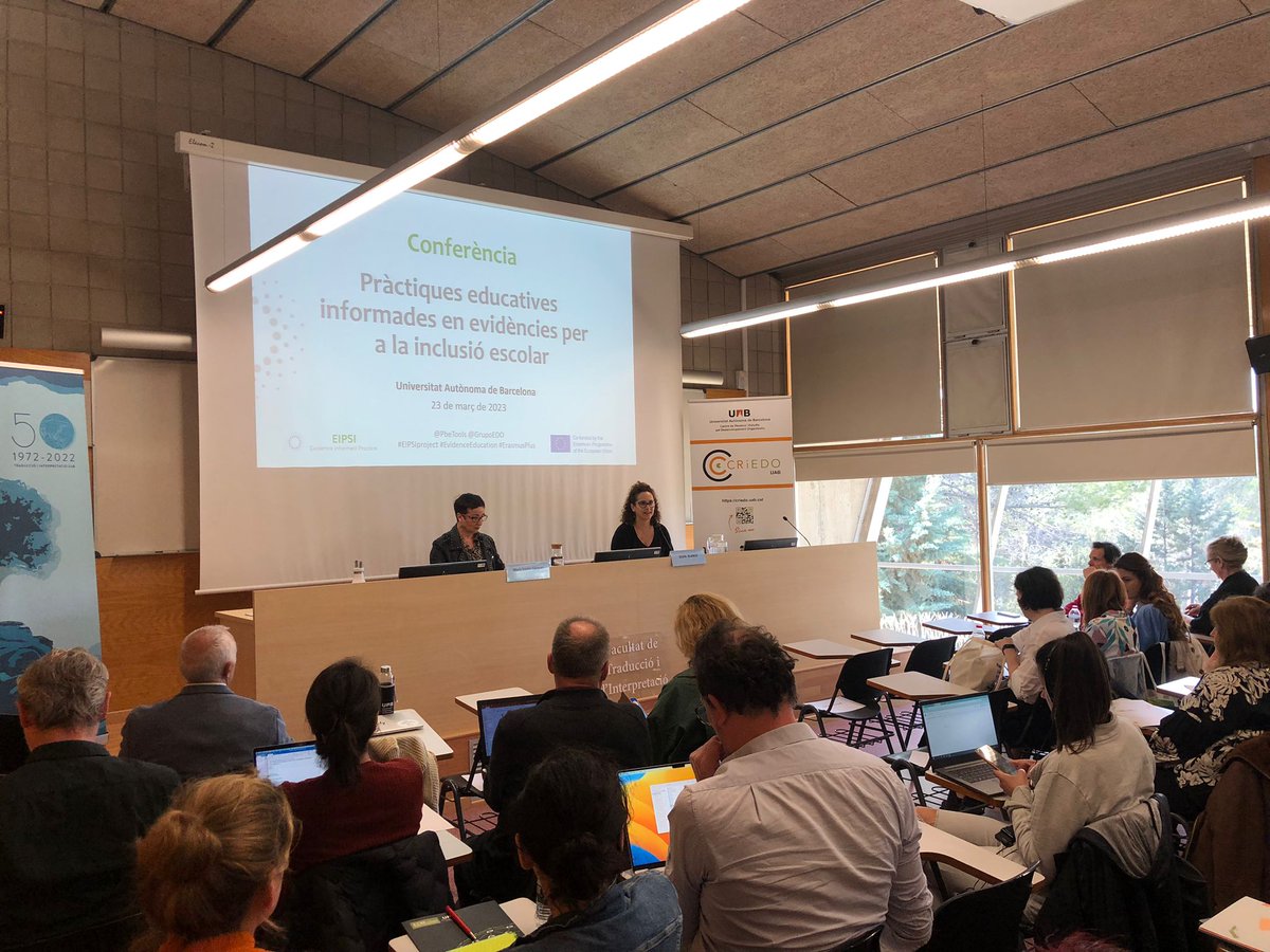 EIPSI (@pbetools) on Twitter photo 📢 Comença la Conferència "Pràctiques educatives informades en evidències per a la inclusió escolar"
➖️Benvinguda a càrrec de: María Valdés (Virectora d'Estudis i Innovació Docent UAB) i Silvia Blanch (Vicedegana de pràctiques UAB <a href="/silblagel/">Sílvia Blanch</a>)
#EIPSIproject #ConferenciaEIPSI 📢 Comença la Conferència "Pràctiques educatives informades en evidències per a la inclusió escolar"
➖️Benvinguda a càrrec de: María Valdés (Virectora d'Estudis i Innovació Docent UAB) i Silvia Blanch (Vicedegana de pràctiques UAB <a href="/silblagel/">Sílvia Blanch</a>)
#EIPSIproject #ConferenciaEIPSI
