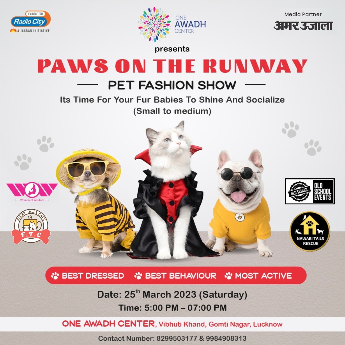 OneAwadhCenter's tweet photo. Let your furry darlings take center stage and mingle with other four-legged companions.#OneAwadhCentre is thrilled to invite all pet parents on March 25th for #PAWSONTHERUNWAY, a pet #fashionshow.

To #Register and for more information contact us at 8299503177 or 9984908313. https://t.co/gHBId57RHm