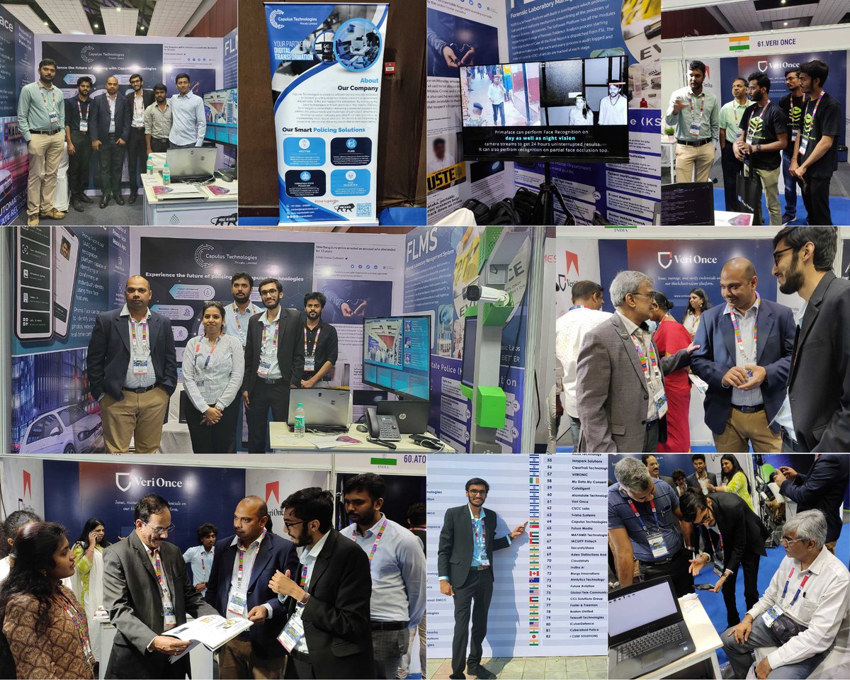 capulustech's tweet photo. Capulus Technologies receives overwhelming response at International Police Expo 2023 Hyderabad 
.
.
.
#capulustechnologies #Internationalpoliceexpo2023 #lawenforcement #policetechnology #securitytechnology #policesolutions #publicsafety #policeprofessionals https://t.co/1F3VrZN7Dk