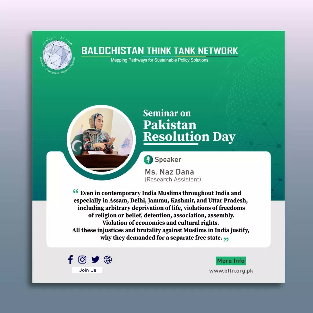 bttn_quetta's tweet photo. In House Seminar | Speakers of the event recalled the significance of #lahoreresolution1940 for today's Pakistan. Why a nation's history and struggle must never be forgotten.
#23rdmarch1940
#PakistanResolutionDay https://t.co/iYD5JUhbS7