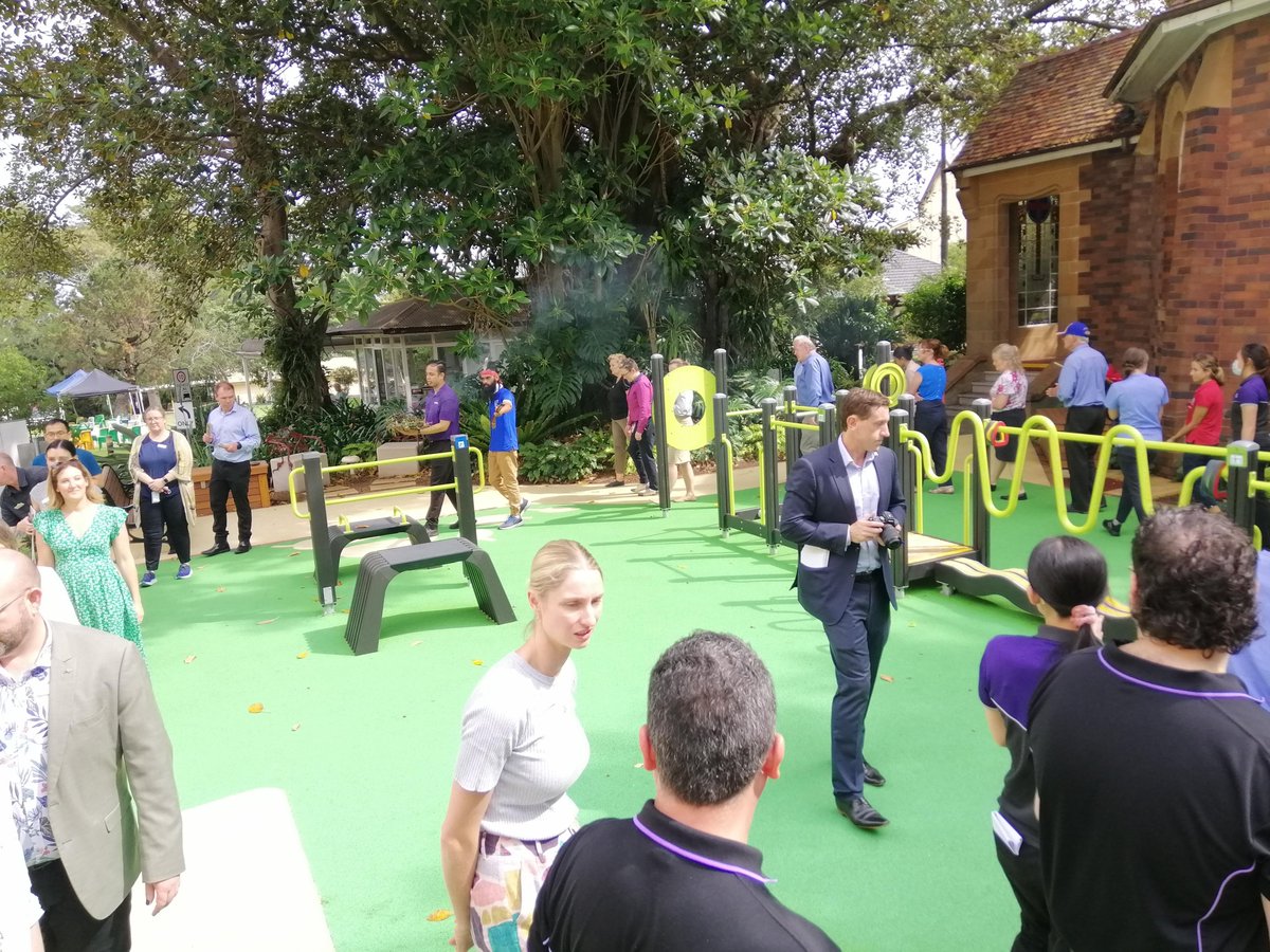 PazitLevinger's tweet photo. Congratulations Uniting War Memorial, Sydney for the launch of the 1st Seniors Exercise Park in Hospital . Special thanks to Jill Hall who made this dream into a reality. A great milestone for the hospital &amp; community. @SEastSydHealth @Keith_Hill_RAIL @Lark_Industries @NAgeingRI https://t.co/9GqMuML5XP