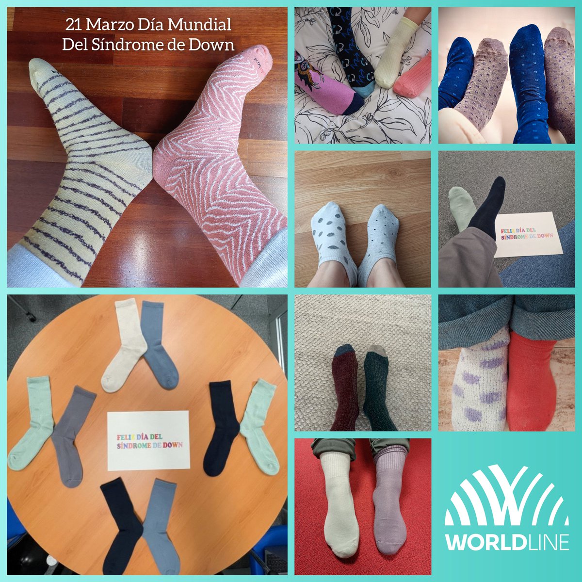 21 de marzo Día Mundial del Síndrome de Down, por que la vida no se mide en cromosomas sino en como somos 🧦
#CalcetinesDesparejadosDM 
#Worldline