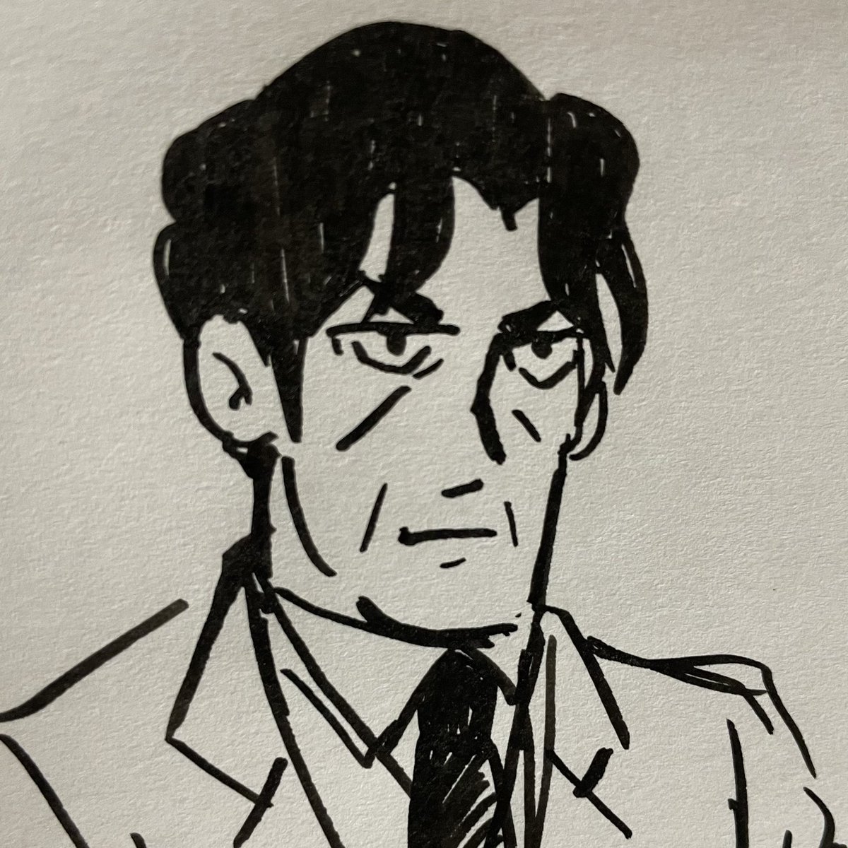 リターナーバビと伊賀野氏を横光風に描いたらどうなるかの落書き…