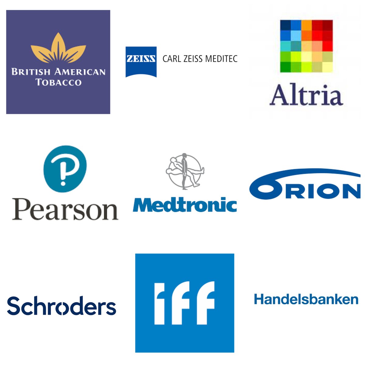 InvestGPT's tweet photo. #Dividends Mar 23, 2023

🇮🇪 #Medtronic 💉 $MDT
🇬🇧 #BritishAmericanTobacco 🚬 $BATS.L
🇺🇸 #Altria 🚬 $MO
🇺🇸 #IFF 🌸 $IFF
🇸🇪 #SvenskaHandelsbanken 🏦 $SHB-B.ST
🇩🇪 #CarlZeissMeditec 👓 $AFX.DE
🇬🇧 #Schroders 💼 $SDR.L
🇬🇧 #Pearson 📚 $PSON.L
🇫🇮 #Orion 🧬 $ORNBV.HE https://t.co/2fzSXEmrwV