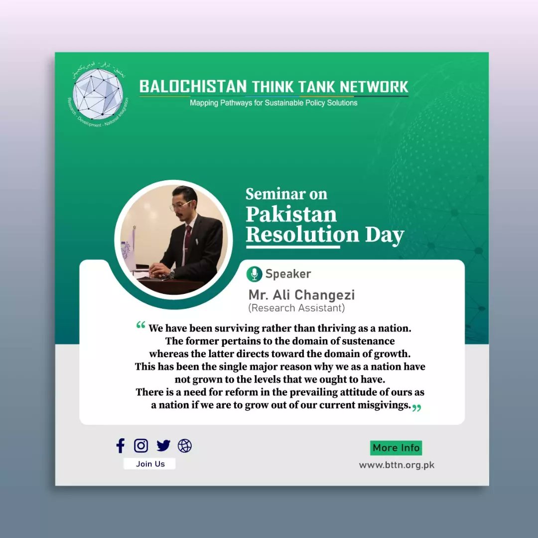 bttn_quetta's tweet photo. In House Seminar | Speakers, while recalling the #lahoreresolution1940, highlighted the present-day challenges which Pakistan is facing and what collective measures need to be taken.
#23rdmarch1940 #PakistanResolutionDay https://t.co/BR1FQLkSZN