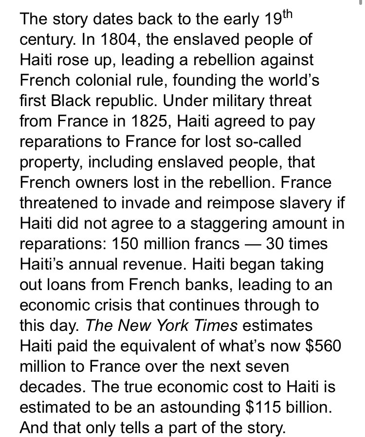 @SecBlinken @StateDept A world that is “free”? For who, colonizer? 

#Haiti #Reparations 