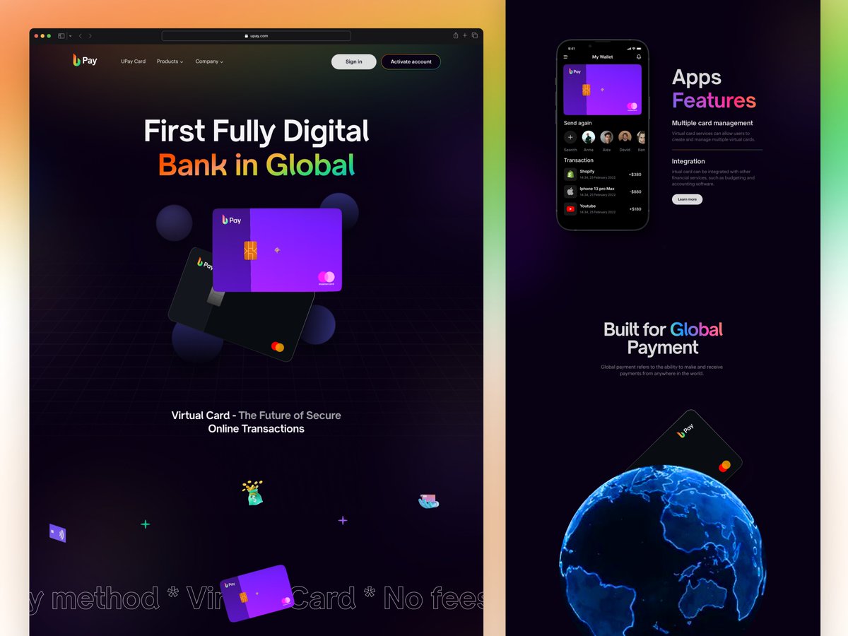 musemindagency's tweet photo. Upay - Digital Banking Website Design
Π‘heck out moreπ https://t.co/8uXq3gfExo
π Let's discuss your project: hello@musemind.agency
#mobilebanking #ewallet #virtualcards #creditcards #modernbanking #financialwebsite #musemind https://t.co/ME7xyAPDt7