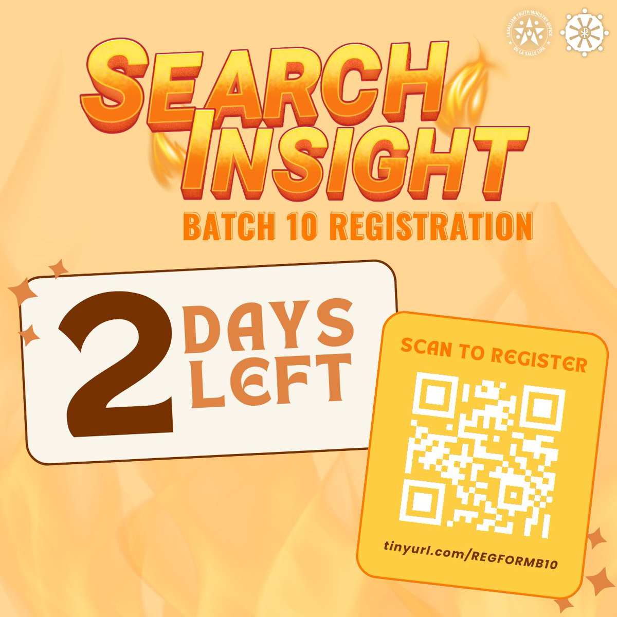 SearchInLipa's tweet photo. Time is ticking! ⏱

There are only 2 days left to register for Search Insight! Be with us as we embark on this new adventure.

Join now before it's too late!

For interested participants, kindly register thru the link below or scan the QR code

🔗: https://t.co/ilKNPSxUda https://t.co/oFR6DcJbDf