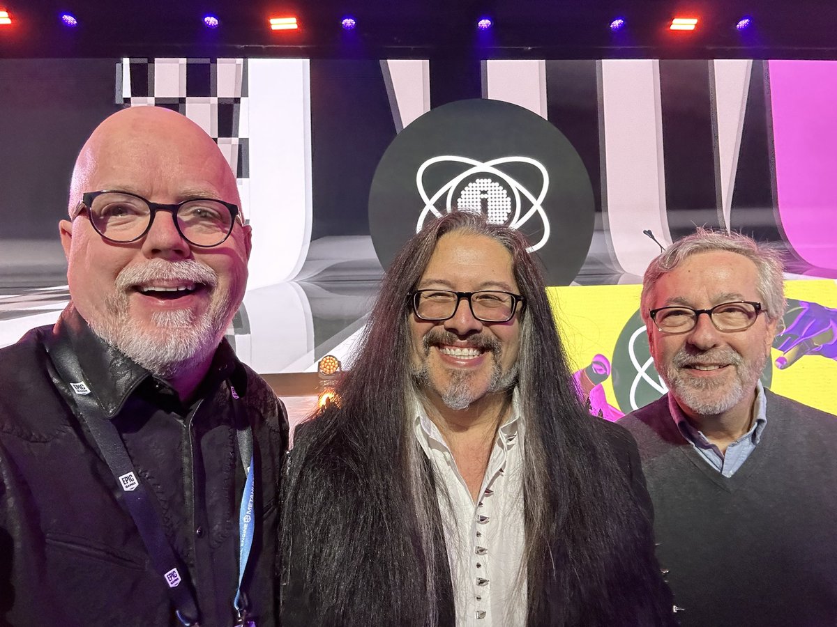 John got his Lifetime Achievement Award! Was cool. #GDC #gdc2023 @Romero @Warren_Spector