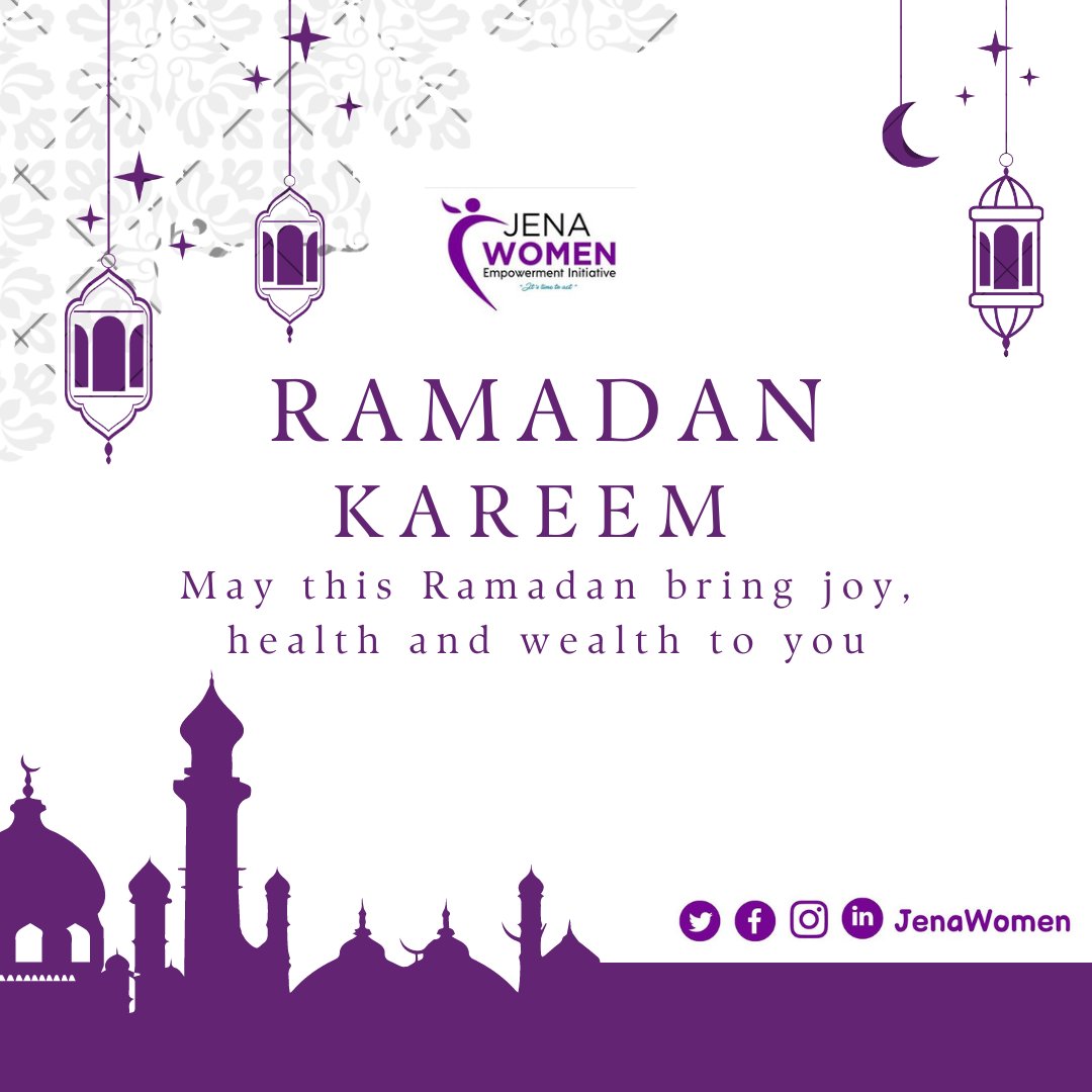 Ramadan Mubarak ❤️
Wishing everyone celebrating a blessed and peaceful month 🌙

#Ramadan

#JenaWomen 
#WomenEmpowerment 
#Empoweringgirls