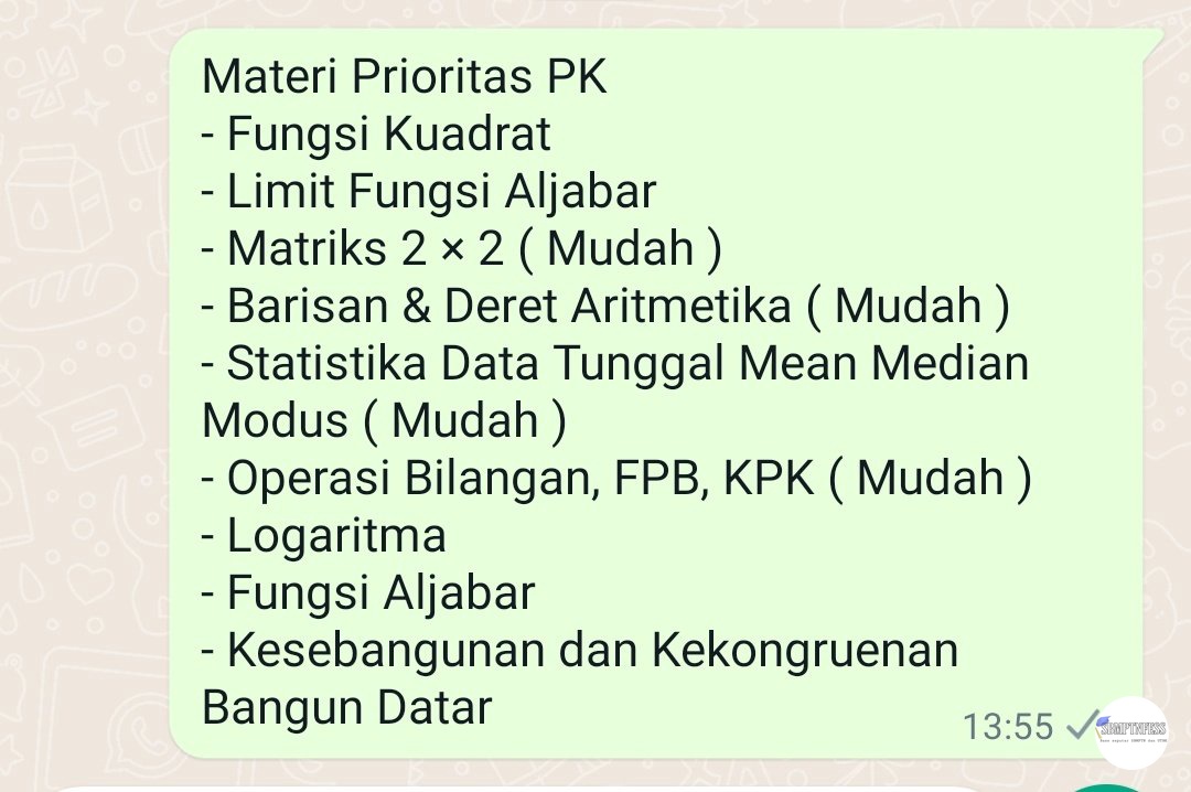 sbmptnfess's tweet photo. 🎓 Barangkali ada yang baru start terus belum tau materi PK sama sekali, bisa coba belajar materi prioritas ( sering muncul ) yang aku list 😃semoga bermanfaat !!! https://t.co/srmzT4vJdZ