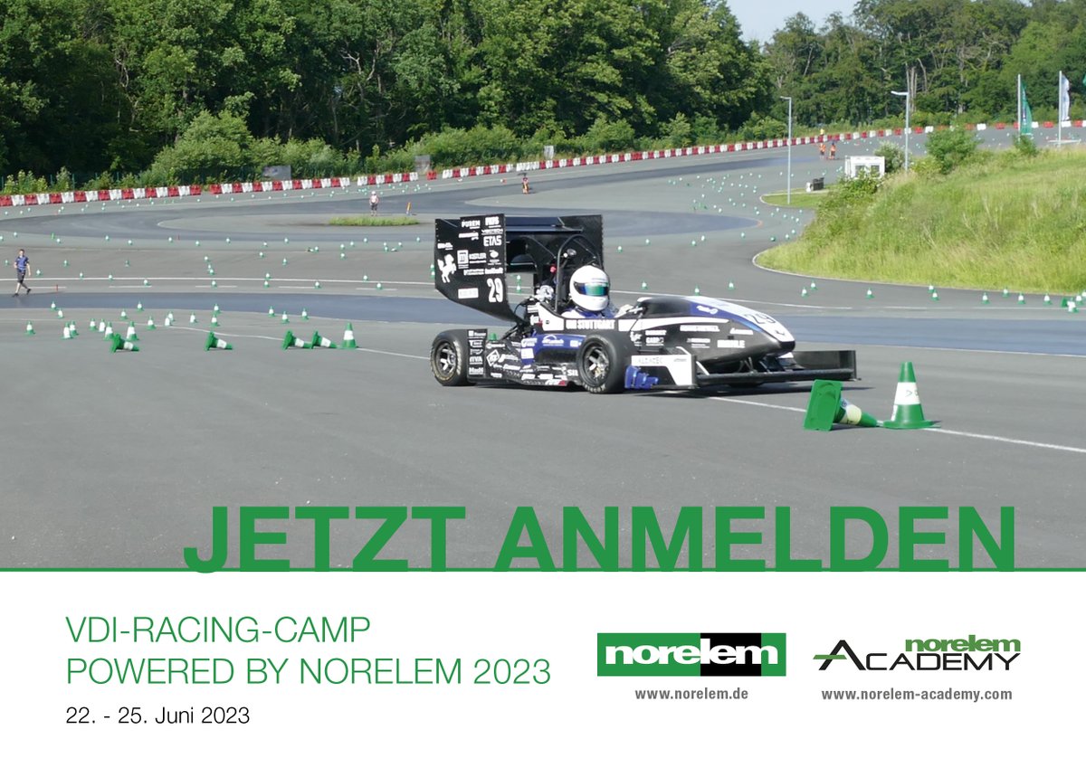 Heute ist es soweit und Ihr könnt Euch für das VDI-Racing-Camp powered by norelem 2023 anmelden und mit ein bisschen Glück, beim Event dabei sein.

👉 ow.ly/kkIX50NmAnJ

#norelem #norelemacademy #racingcamp #formulastudent #vdi #event #rennwagen #teststrecke