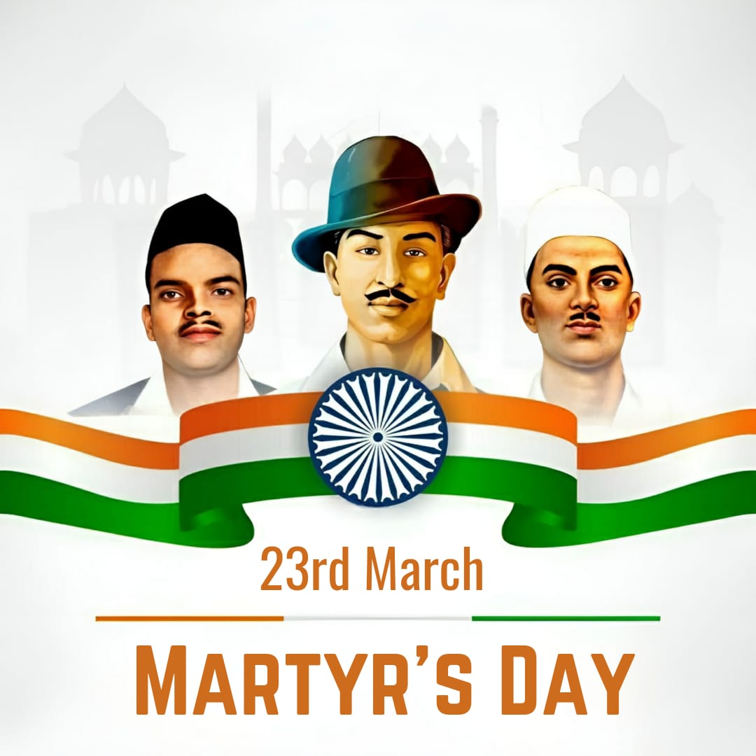 insanshobha's tweet photo. देश की स्वतंत्रता के लिए अपना सर्वस्व न्योछावर करने वाले अमर शहीद भगत सिंह, राजगुरु और सुखदेव जी के शहीदी दिवस पर उन्हें कोटि कोटि नमन। https://t.co/kQd3YRFz9l