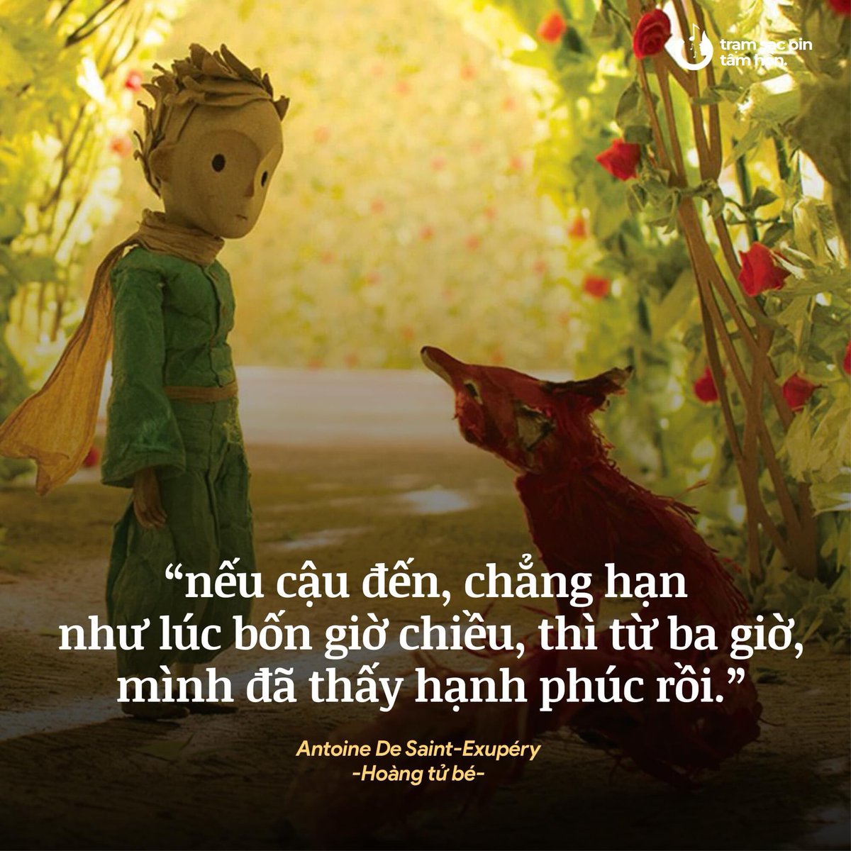 CathyJilChan's tweet photo. Nếu cậu đến, chẳng hạn như lúc bốn giờ chiều, thì t��� ba giờ, mình đã cảm thấy hạnh phúc. Thời khắc càng trôi, mình lại càng hạnh phúc. Đến bốn giờ thì mình phát cuồng lên và lo lắng; và mình sẽ hiểu cái giá của hạnh phúc! https://t.co/pUaVuf0MXz