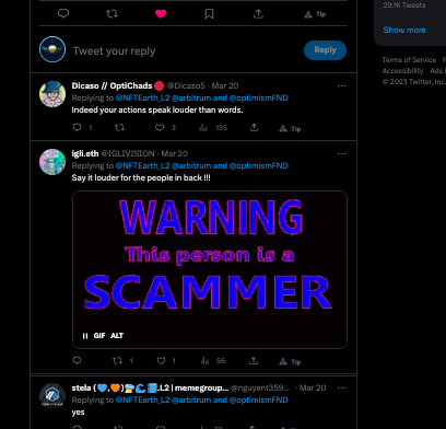 Like this kind of behavior?

<a href="/wagmiAlexander/">alexander</a> <a href="/Fractal_Visions/">FractalVisions.eth</a> @Dicaso5 <a href="/OptiChads/">OptiChads 🔴✨️💪</a> have maliciously abused their positions of power to harm communities and DAOs such as <a href="/TheLayer2DAO/">TheLayer2DAO</a> and <a href="/NFTEarth_L2/">NFTΞarth</a> - they went so far as to conceal their plans about this coordinated attack.