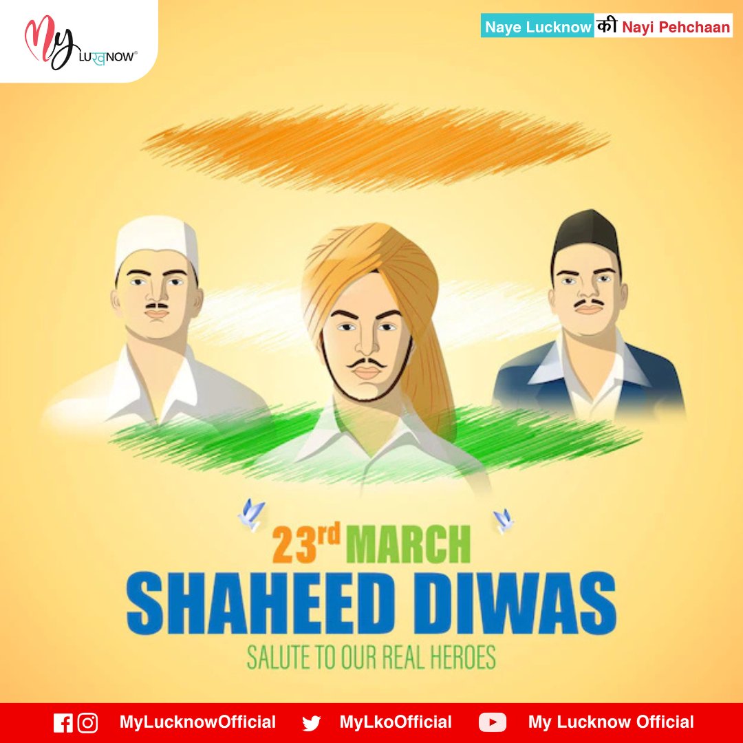 MyLkoOfficial's tweet photo. Our martyrs will keep inspiring us for years to come, and the observance of Shaheed Diwas will keep us motivated to keep our country first. Warm wishes on Martyrs Day. 

#saheeddiwas #shaheedidiwas #martyard #27march #india #shaheeddivas 🇮🇳🙏 #jaihind
#sukhdev #BhagatSingh https://t.co/7Y2ltK1H9M