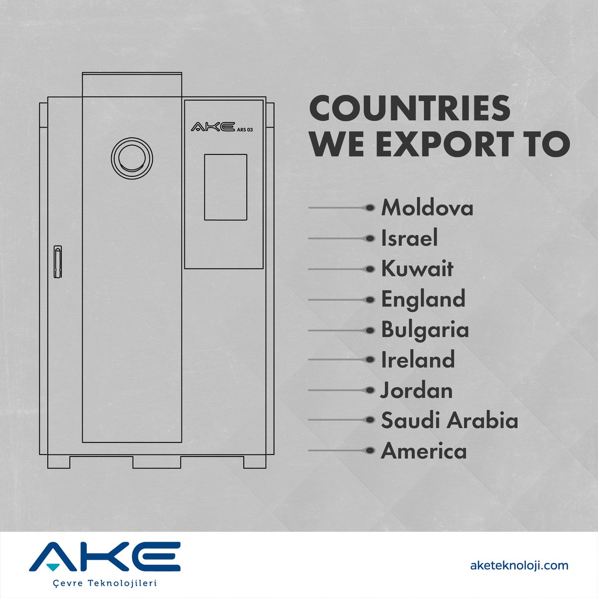 AkeTeknoloji's tweet image. Our exports around the world continue. We are proud to export our reverse vending machines to many countries.

Dünya genelinde ihracatlarımız devam ediyor. Birçok ülkeye depozito iade makinelerimizin ihracatını gerçekleştirdiğimiz için gururluyuz.
#reversevendingmachine