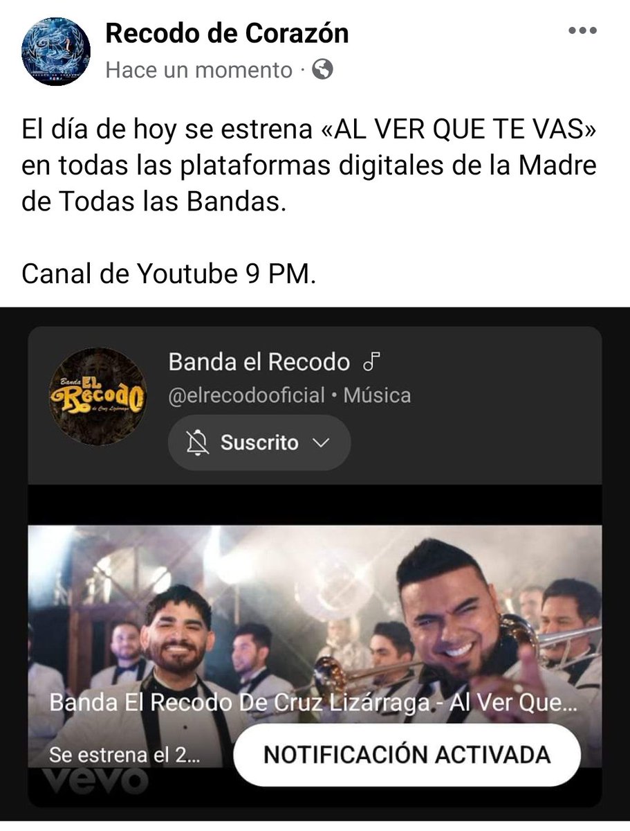 #AlVerQueTeVas <a href="/ElRecodoOficial/">Banda El Recodo de Cruz Lizarraga</a> #estreno #regionalmexicano