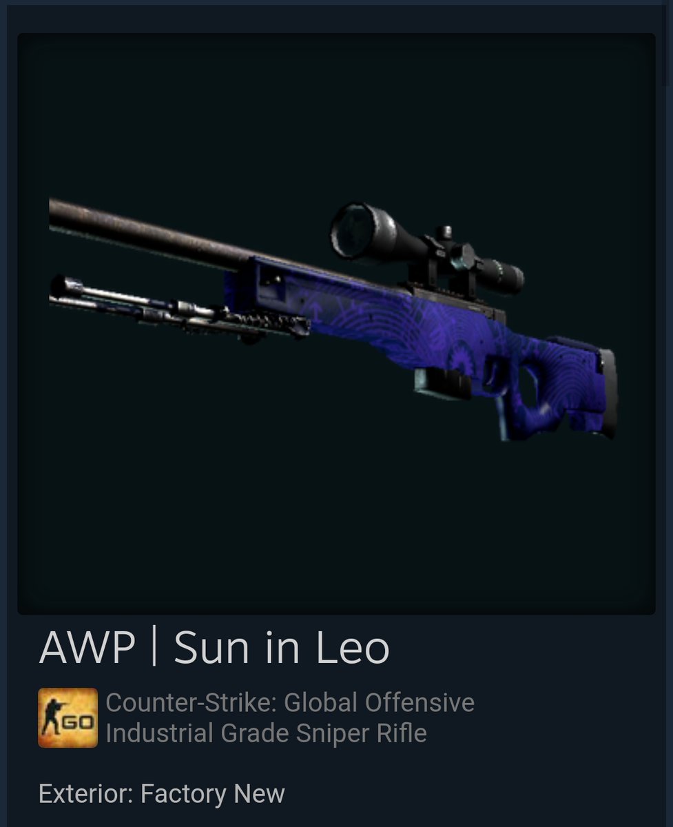 AWP Sun in Leo Steam Market price shoots up after Counter-Strike beta gives  it a colored scope