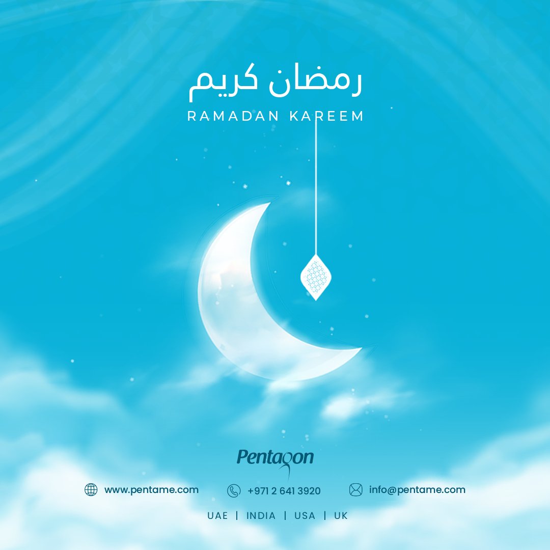 pentame's tweet photo. May this Ramadan be a source of strength, peace, and blessings for you and your loved ones. 

Ramadan Kareem to all, from the Pentagon family!

#RamadanKareem #Pentagon #SpiritualGrowth #GivingBack #Community #Compassion #Generosity #Blessings #Unity #PositiveImpact https://t.co/oE9X3mvFum