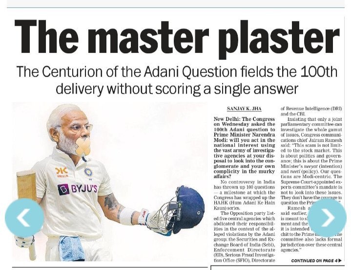 ysathishreddy's tweet image. The Master ‘Plaster’ #Modi 👇