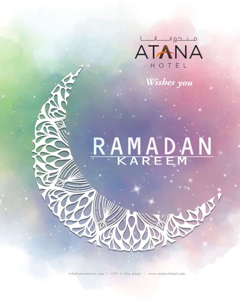 atanahotel's tweet photo. Wishing you and your families #RamadanKareem! May this Holy month of #Ramadan be a month full of blessings and may you all be showered with peace, joy and prosperity. 😊 🌙

From all of us in #AtanaHotel to you... https://t.co/2WUUypObAW