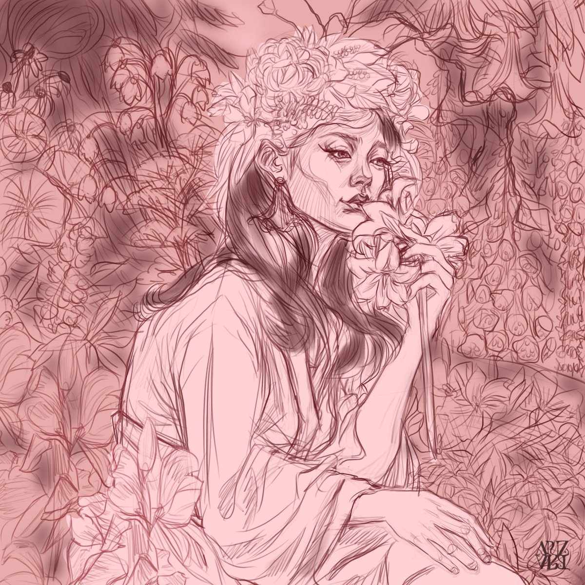 anz_arts's tweet image. Hi all! just finished my #sketchbookchallenge with @DiscoStudiosNFT #discostudioartists @PowerOfWomenNFT 

here&apos;s my &quot;wild bloom&quot;. fun fact, all featured are poisonous flowers 💀🙆🏻‍♀️