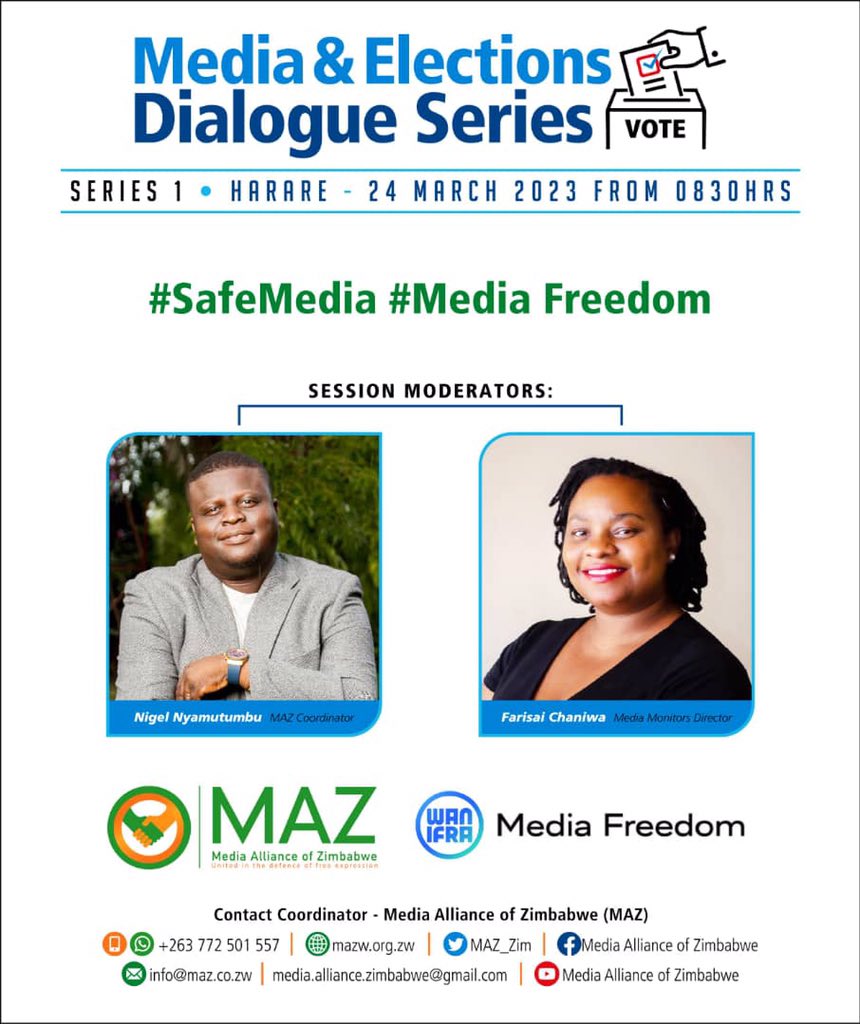 MAZ_Zim's tweet photo. Save the date 📍
Media & Elections Dialogue Series #SafeMedia #MediaFreedom https://t.co/MUEmeIP0Ui