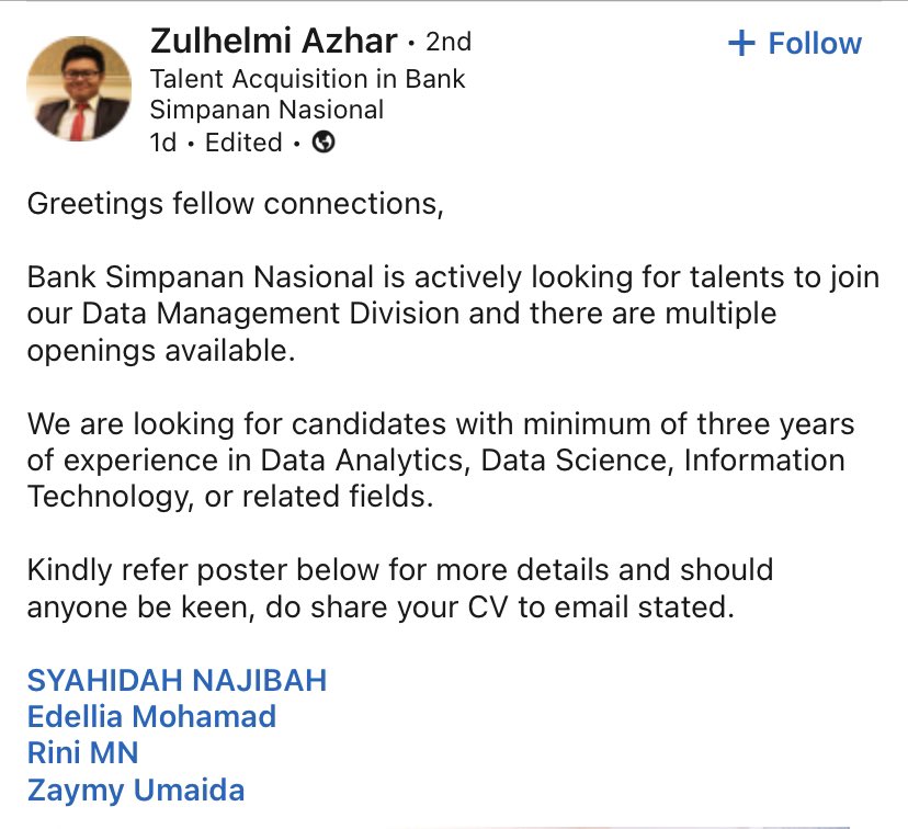 GetMe Hired 🚀 on Twitter " BSN is HIRING 📌 Various position Apply now