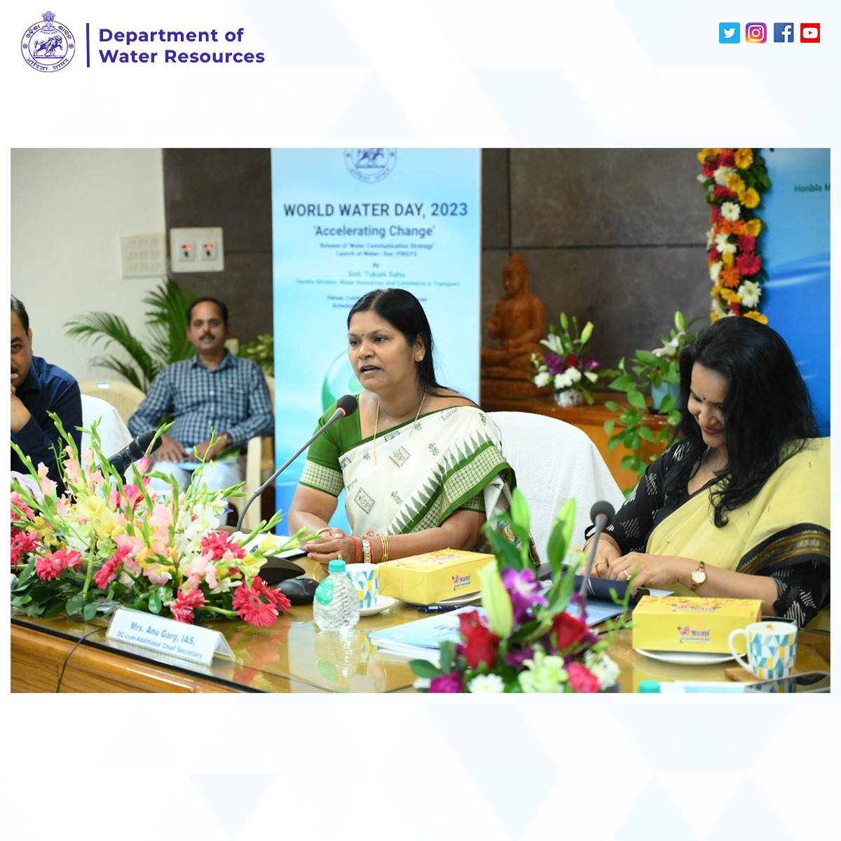 #WorldWaterDay2023, the Department of Water Resources observed the day with Hon'ble Minister, Water Resources & Commerce & Transport gracing the occasion. Let's work together towards a sustainable future for our most precious resource - water.💧🌊🌍 #WaterConservation