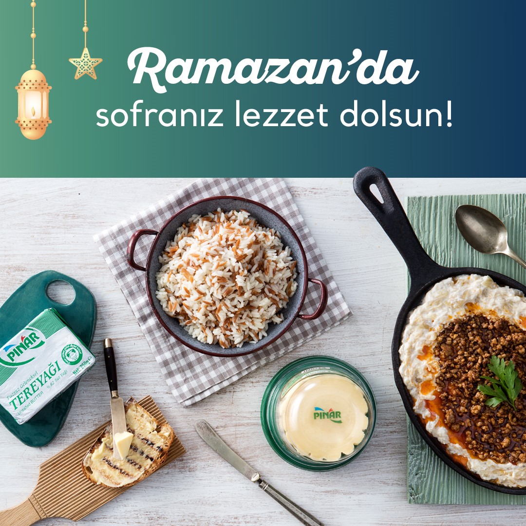 #Ramazan ayının sağlık ve bereketle geçmesini, sofralarınızın lezzetle dolmasını dileriz.🥁 PınarOnline’dan siparişinizi hemen verin, Ramazan’a özel indirimlerle sofralarınıza bolluk katın. pinaronline.com