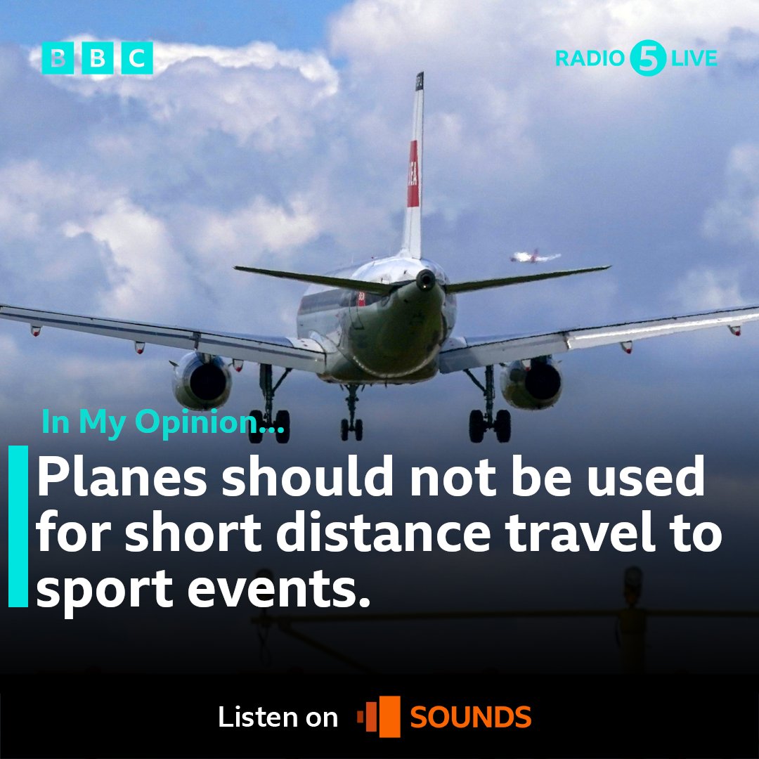 ‼️ In My Opinion: All short journeys to sporting events should be done using ground travel. Dr Madeleine Orr is a sport ecologist at Loughborough University. She says that switching to ground transport would help save the planet. @BBCSounds