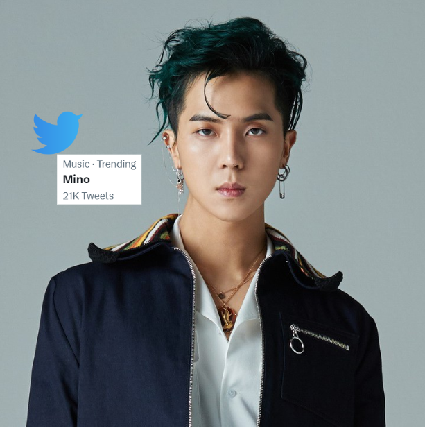 [‼] MINO is currently trending on Twitter under the MUSIC category 📈 ...