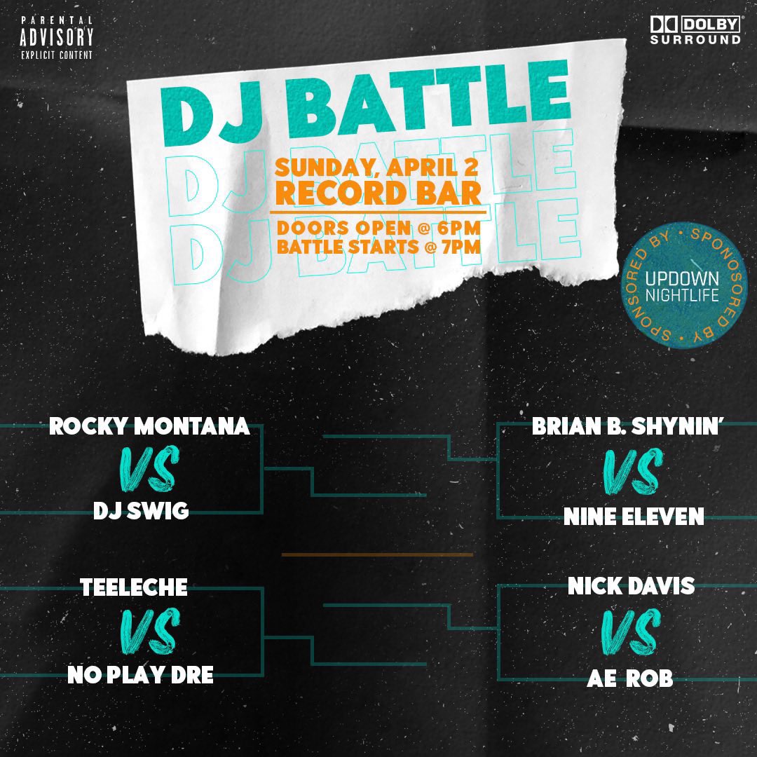 Kansas City DJ Battle April 2nd at the <a href="/recordBar/">recordBar</a> 🔥 Get tickets now 🎟👉🏼 eventbrite.com/e/kansas-city-…