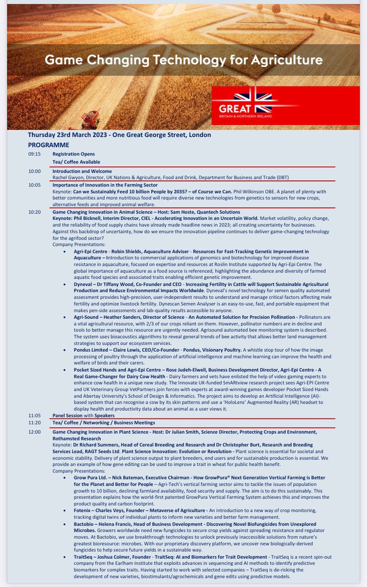lancejwoods's tweet photo. Looking forward to attending the Game Changing Technolgy for Agriculture conference in London today. #GTAC23 #animalhealth #GameChangingAgritech
@AllflexIreland 
@msd_ah https://t.co/GpKW2MuH25
