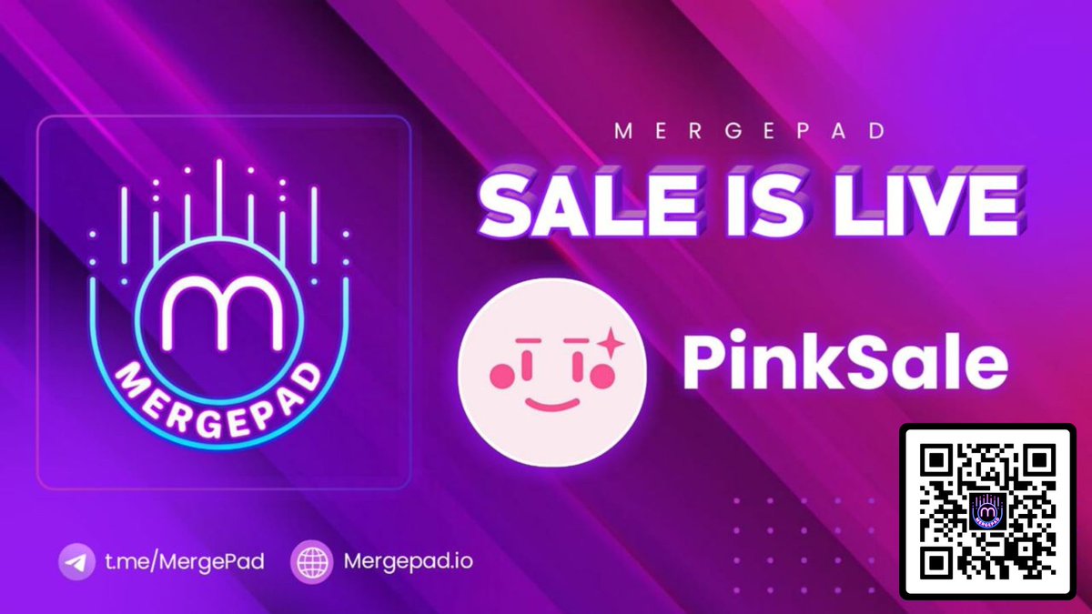 make100x's tweet photo. 🔥 @mergepad Sale is LIVE 🚀

Soft Cap 49 #BNB only 🔥

Sale Link or Scan Barcode ⤵️ to join 
🔗 https://t.co/qwaxxDAJZp

Additionally, $MGPAD token holders are getting an exclusive gift #NFT, using these #NFTs you get Guaranteed Allocations in upcoming sales.

#Launchpool #Launchpad #IDO #Crypto #CryptoNews