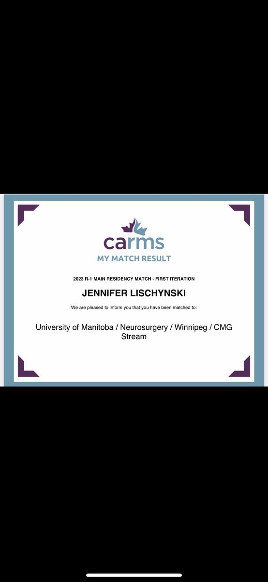 Feeling extremely lucky and blessed  to match to the University of Manitoba Neurosurgery program. I am eternally grateful for those who played a part in my speciality choice and the path to get here! #CaRMSMatch  #carms2023