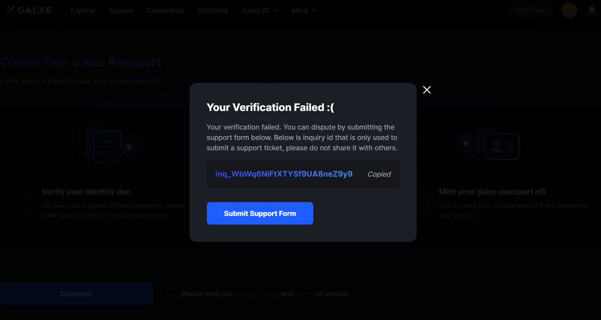 John65290918's tweet photo. Всю ночь провозился со Space id в преддверии старта на банане. Все шло нормально и даже выдало done, но потом резко выдала вот такое. В дискорде пишут что такое у многих и это от ошибки сервиса. Вот мило так (( https://t.co/yyNqyPKFOU