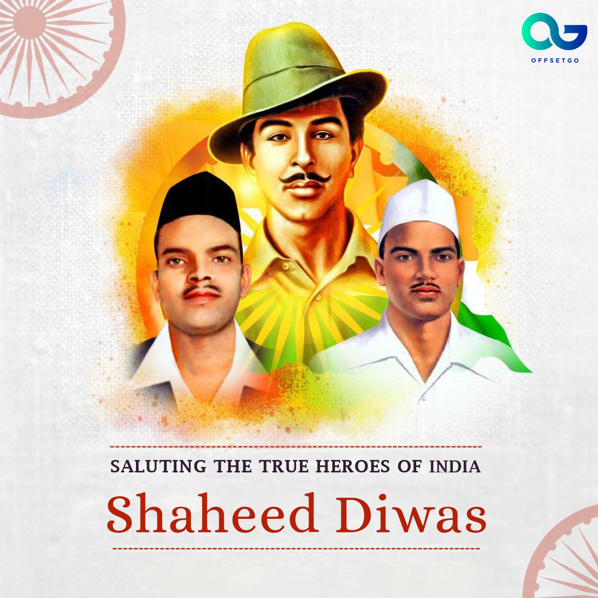 Offset_go's tweet photo. Shaheed Diwas
Salute to the spirit of these brave hearts, who sacrificed their lives for the nation.

#shaheeddiwas #bhagatsingh #shaheed #martyrsday #rajguru #sukhdev
#Netzerogoals #carbontrading #carboncredit #offsetgo #Recycling #Technology #EPR #WasteManagement #EWCA https://t.co/O4m1khWGvH