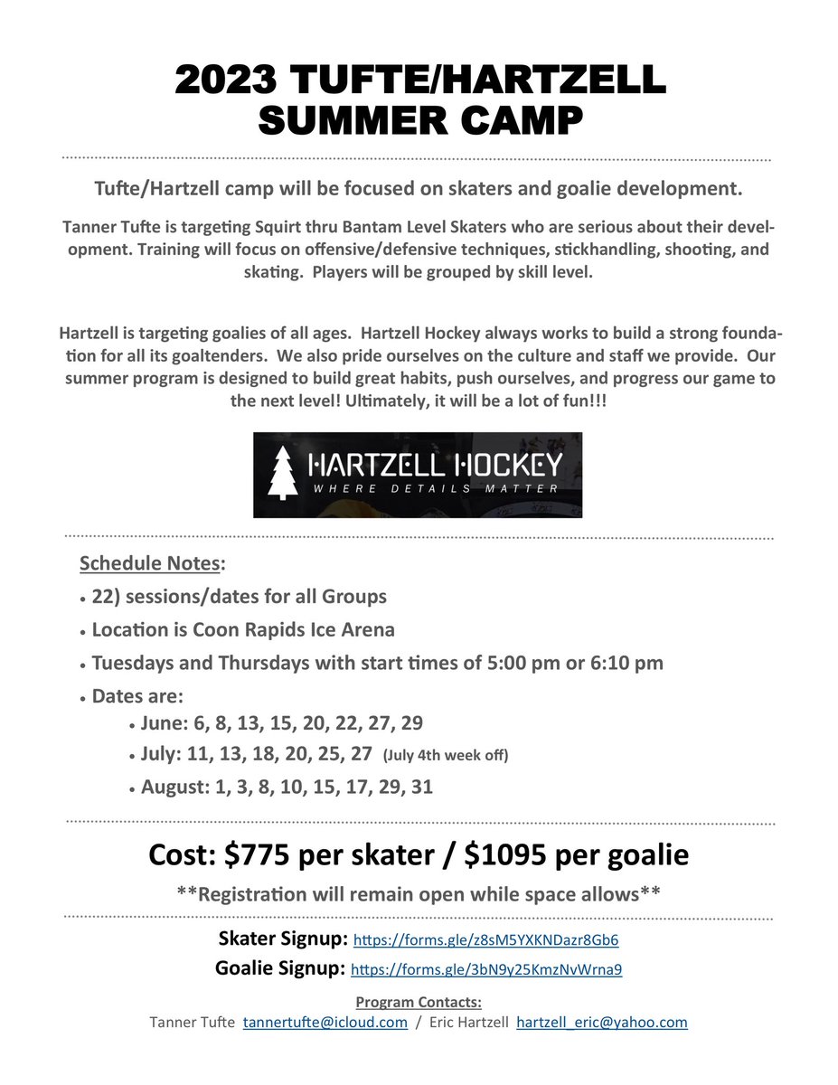 Summer Training Opportunity ☀️🏒 

Visit byha.org for more info.   #blainemn #blaine