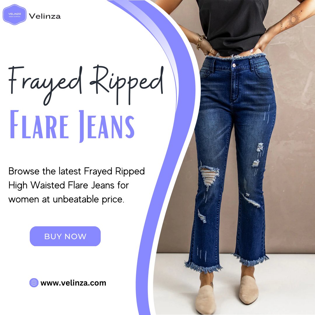 Treat Yourself👑 Today With Ripped High-Waisted Flare Jeans👖

Grab it today - bit.ly/42CvwZl

#jeans #womenfashion #fashionstyle #apparelsale #apparel #Clothing #dresses #dress #DressInBlueDay #onlineshopping #onlinestore #shopping #velinza