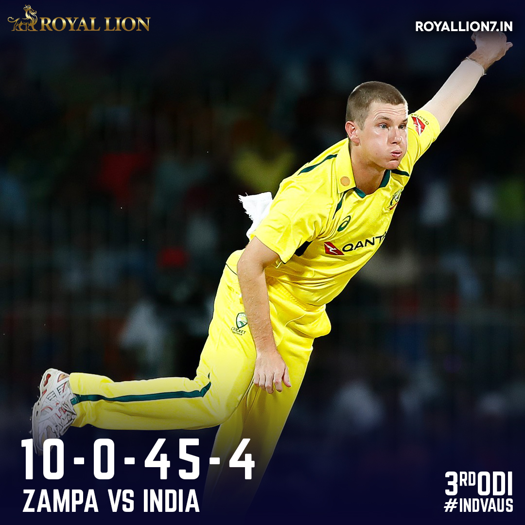 royallion7_in's tweet photo. Zampa's performance was nothing short of outstanding, and it played a crucial role in Australia's victory over a strong Indian team.😍
Zampa took an impressive 4 wickets while conceding just 45 runs in his 10 overs.
#Royallion7 #indvsaus #AdamZampa #Zampa #viratkohli #surya https://t.co/jdQOIKbFPR