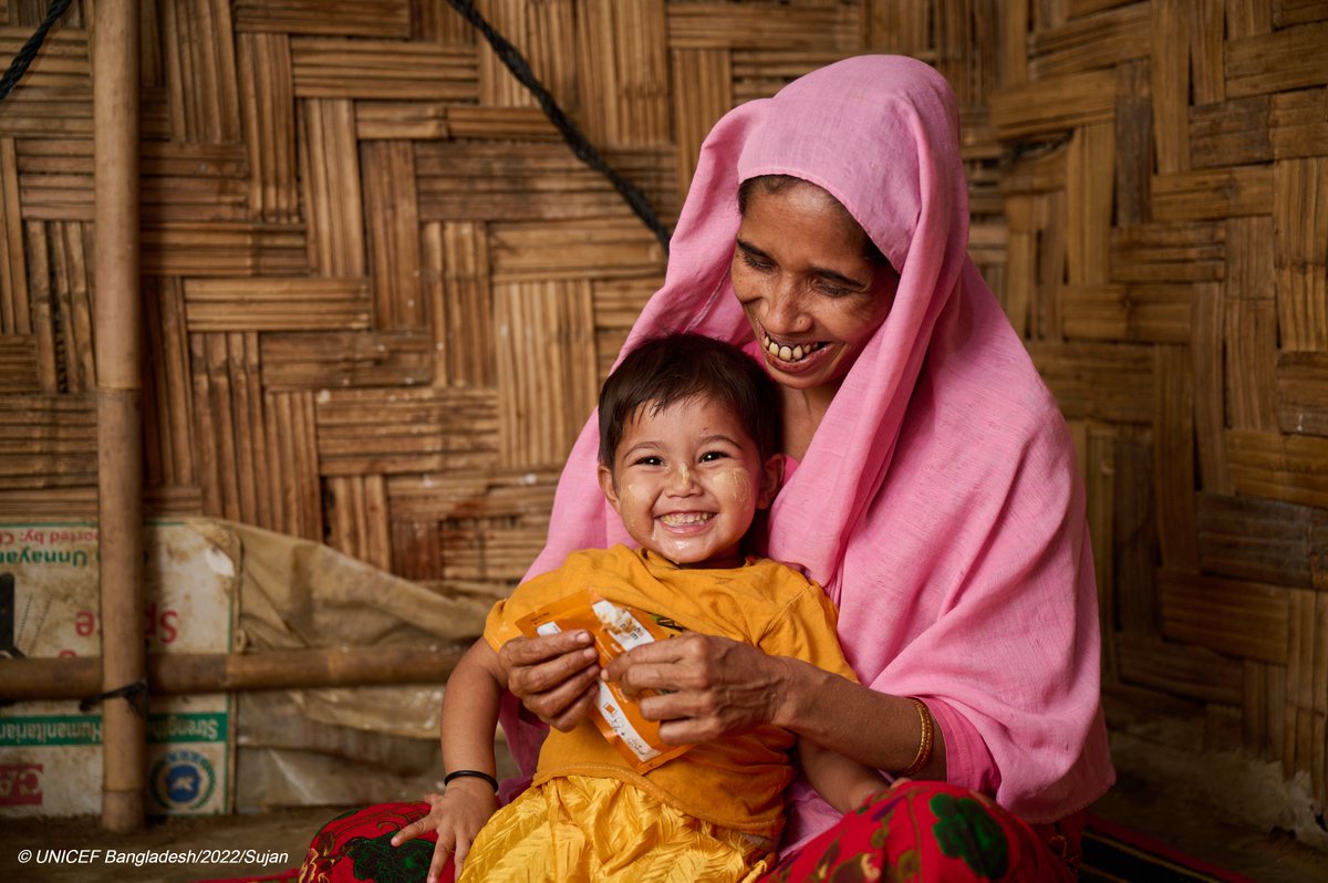 UNICEF Bangladesh on Twitter "Baby Dola loves eating her nutrition bars! Thanks to support from