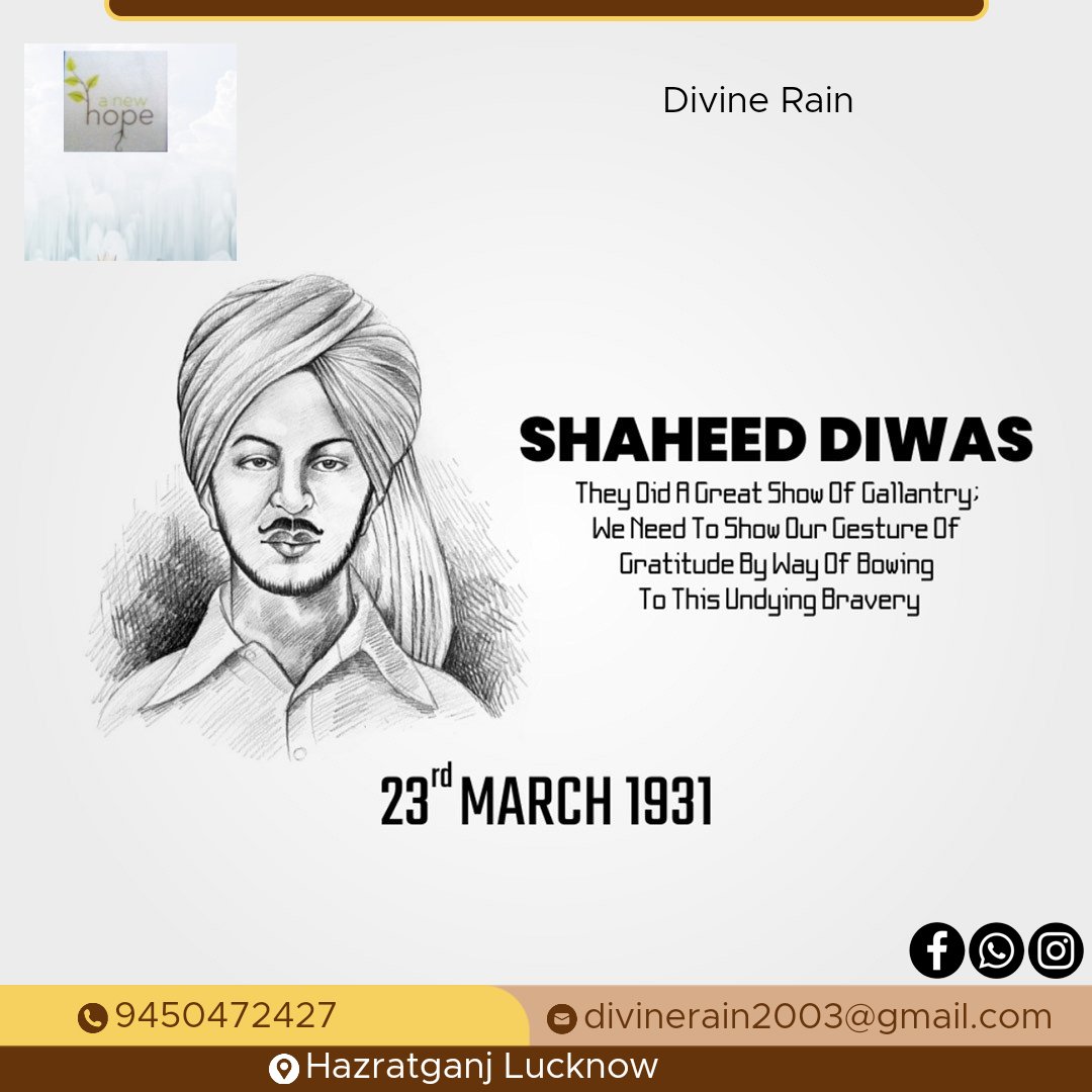 DivineRainB's tweet photo. अमर बलिदानी भगत सिंह, सुखदेव, राजगुरु को बलिदान दिवस की विनम्र श्रद्धांजलि। 🙏🙏
@PanditVarshaB @PtprashantB @ujaylegal @BrahmanPooja https://t.co/27JU3oVGEM