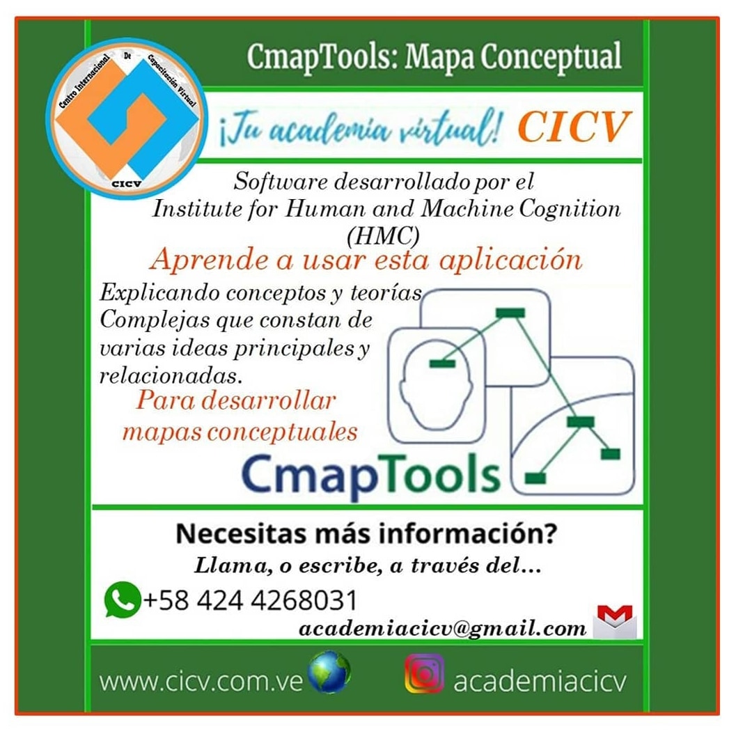 academia_CICV's tweet image. #CmapTools, para enlazar ideas sobre temas de interés generando #MapasConceptuales.
Curso 100% #elearning 
Información:
WhatsApp +58 4244268031
academiacicv@gmail.com

#CursoVirtual