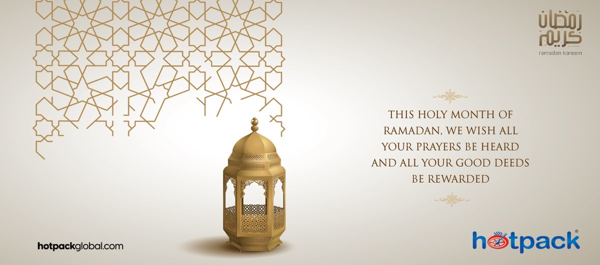 We hope this Ramadan brings you much happiness, love, and peace. May it be a time of unity and togetherness, as we all come together to celebrate this special month.

Ramadan Kareem! 🌙

#ramadan #ramadan2023 #hotpackglobal #hotpack #pacakging